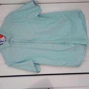 Denim & Flower Slim Fit Sz M Ricky Singh Novelty Beachy Cotton Casual Vacation